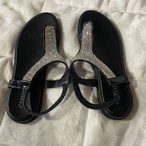 Black Sparkly flip-flop